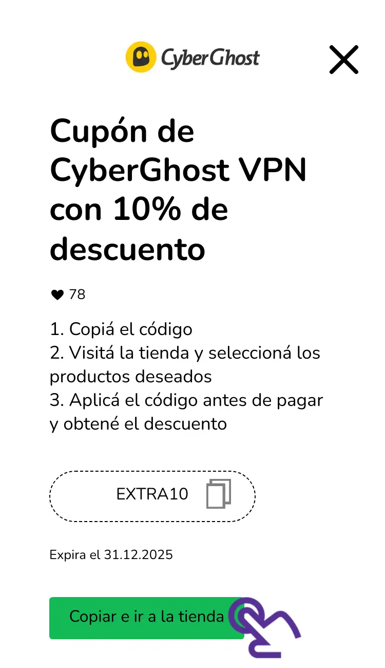 clic en el cupón