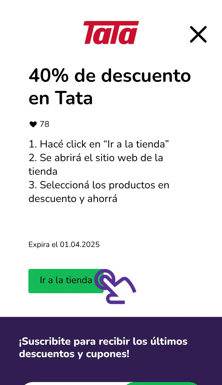 visitar la tienda con descuentos